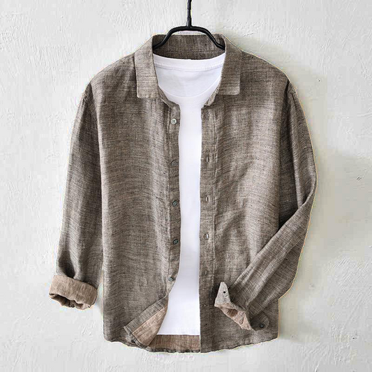 FERRUCCIO™ - Vintage flanellskjorta för män - 100% linne