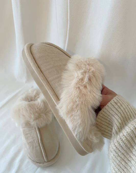 Susan™ - Beige skor med teddybjörn